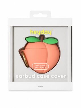 heyday Peach-Shaped Earbud Case- NIB